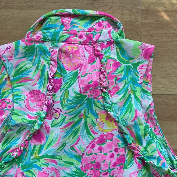 Lilly Pulitzer Martina Sleeveless Polo Top in Pear Necessities Size S NWOT - Picture 5 of 5